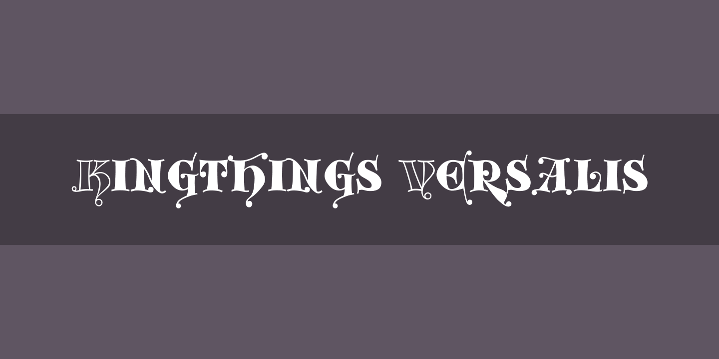 Schriftart Kingthings Versalis